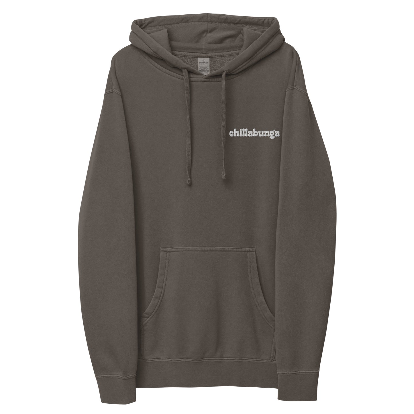 Black pigment-dyed hoodie